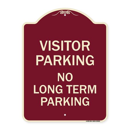 Signmission Reserved Parking Visitor Parking No Long-Term Parking Heavy-Gauge Alum, 24" x 18", BU-1824-23022 A-DES-BU-1824-23022
